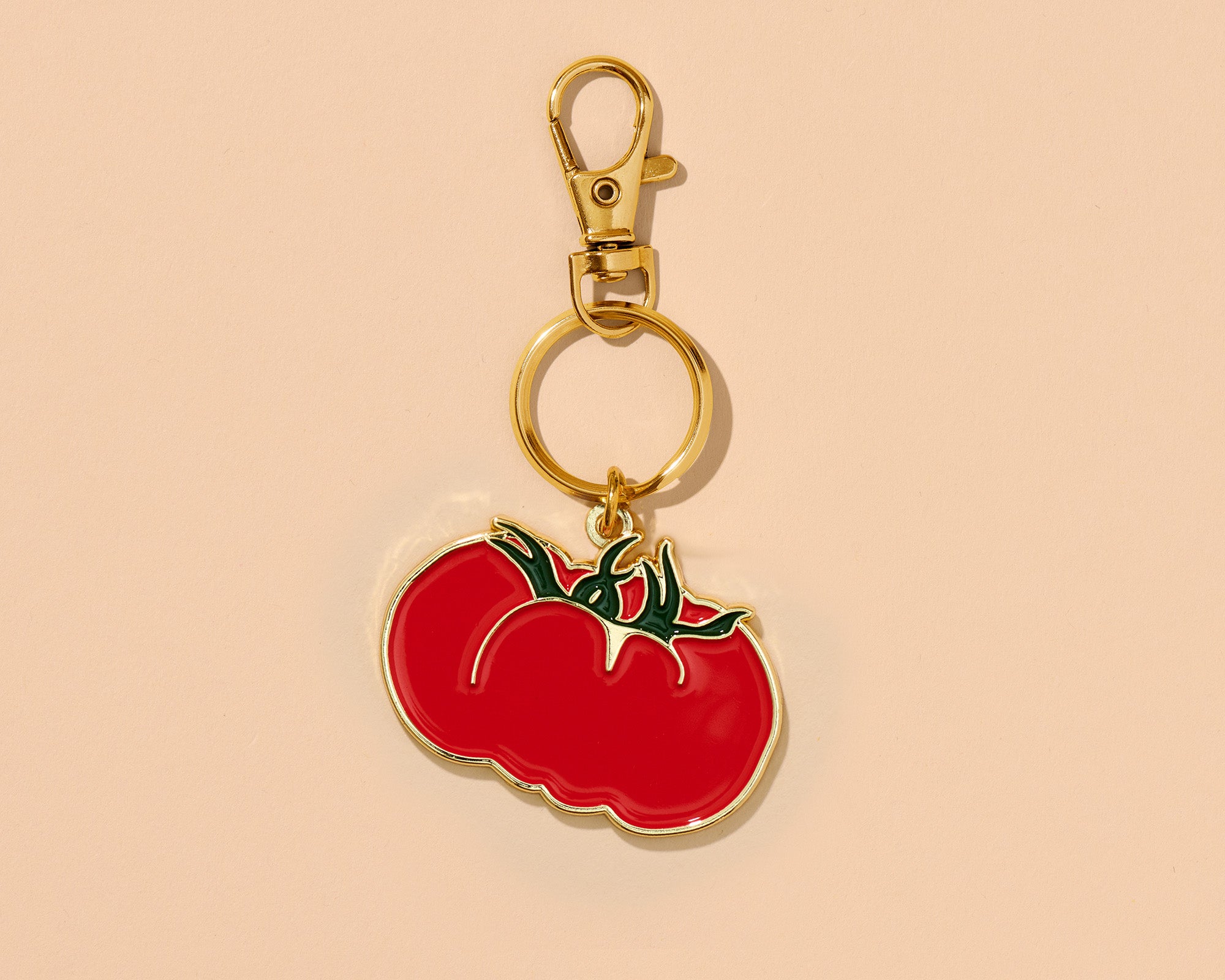 Enamel Keychain & Bag Charm—Heirloom Tomato (Garden, Summer) – And