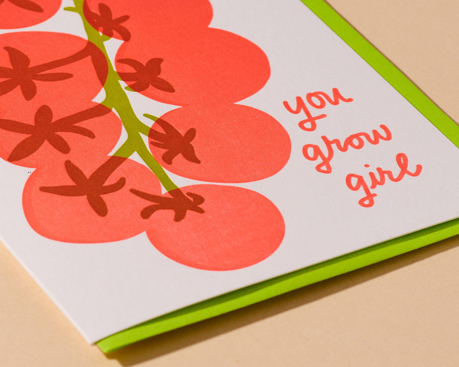 Grow (Tomato) Girl Card-Greeting Cards-And Here We Are