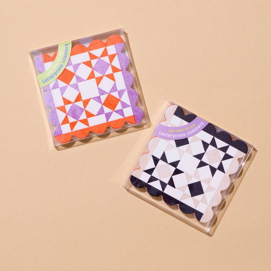 Mod Quilt Coaster Set-Coasters-And Here We Are