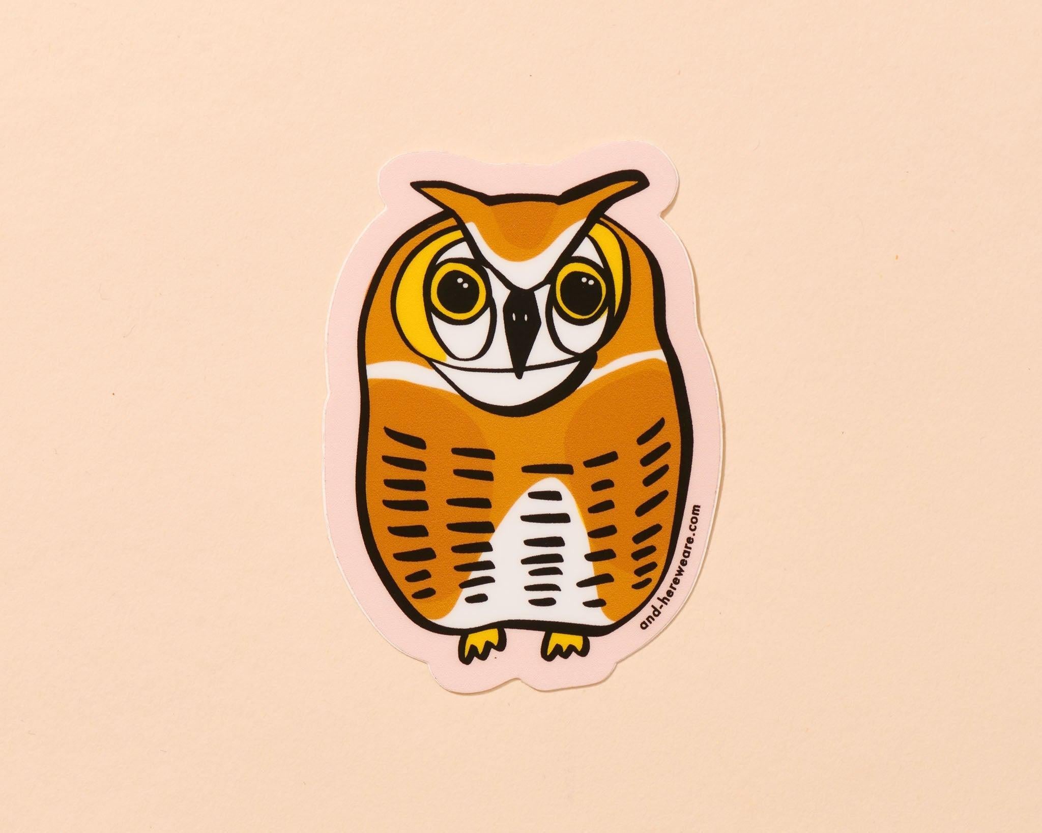 Owl Sticker And Here We Are Owl Sticker And Here We Are