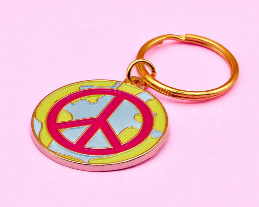 Peace on Earth Keychain-Enamel Keychains-And Here We Are