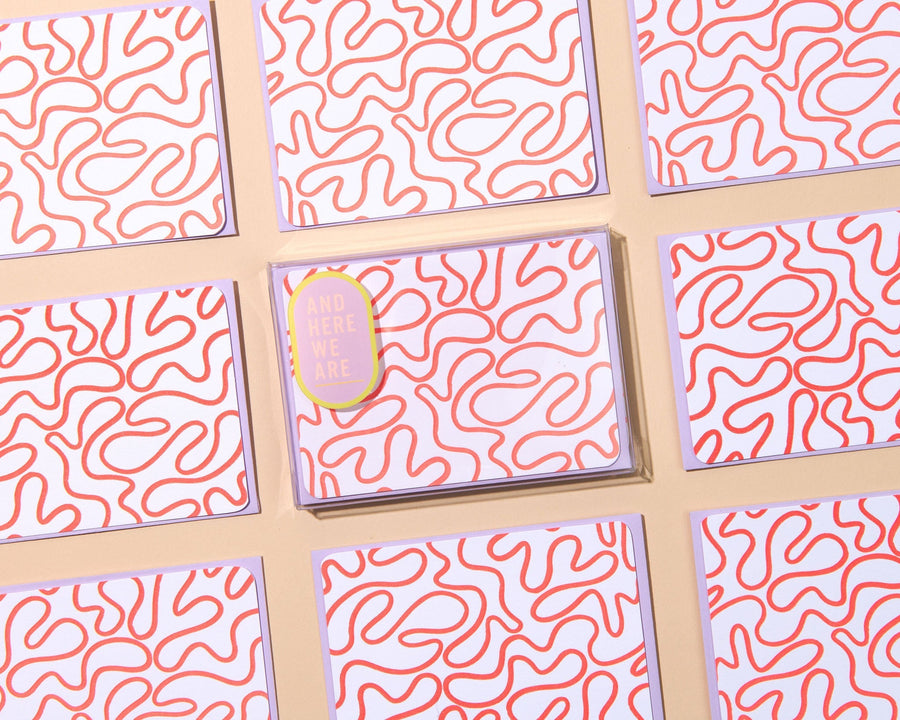 Squiggle Notecard Set-Notecard Set-And Here We Are