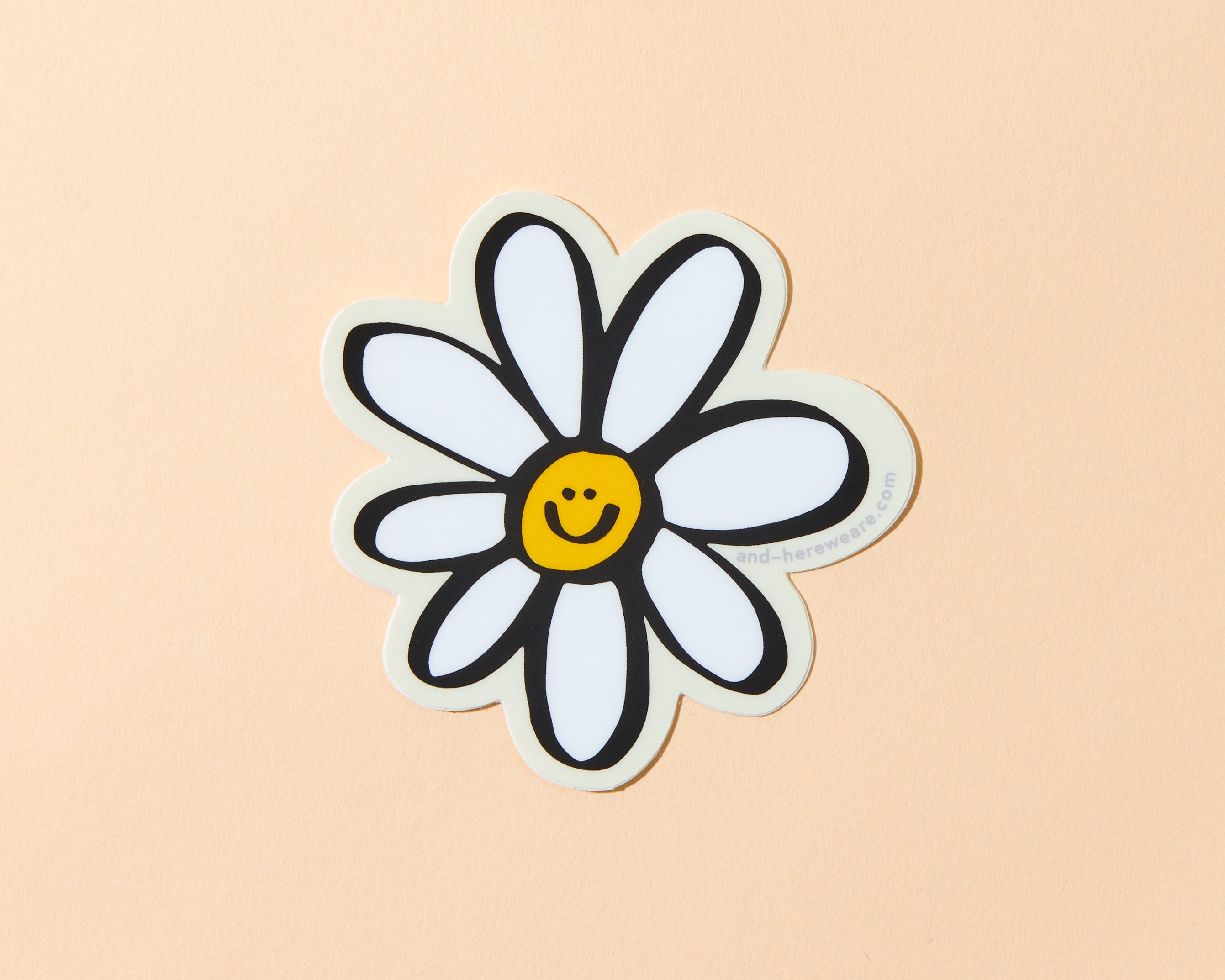Happy Flower Die Cut Sticker
