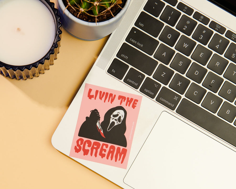 Livin’ the Scream Sticker-Stickers-And Here We Are