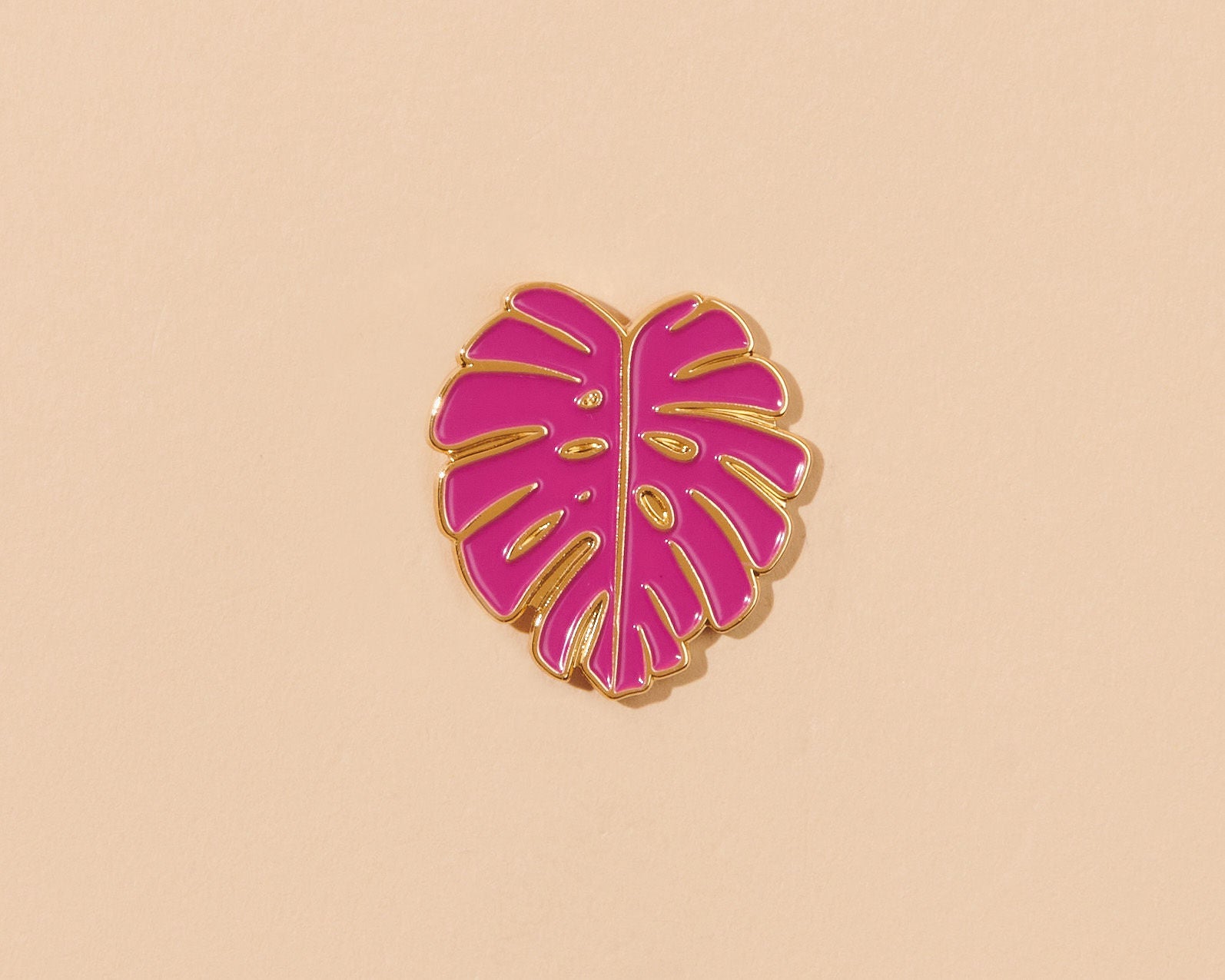 Enamel Pin Brooch—Monstera Leaf (Plant) Purple