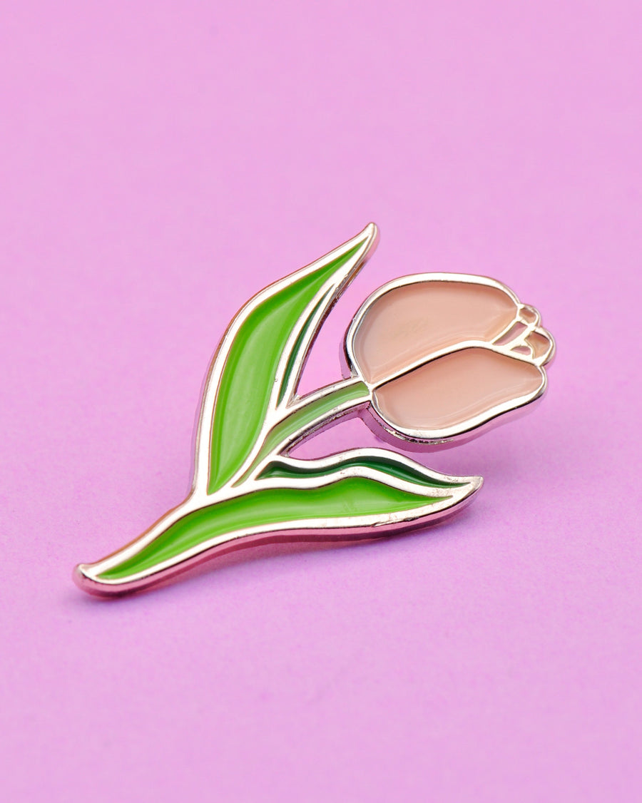 Tulip Stem Pin-Enamel Pins-And Here We Are