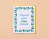 Letterpress Card—Thanks Sew Much (Floral, Embroidery)-Greeting Cards-And Here We Are