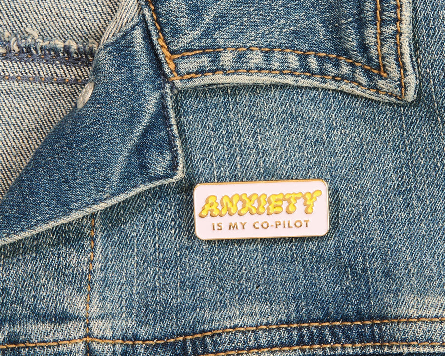 Anxiety is My Co-Pilot Pin-Enamel Pins-And Here We Are