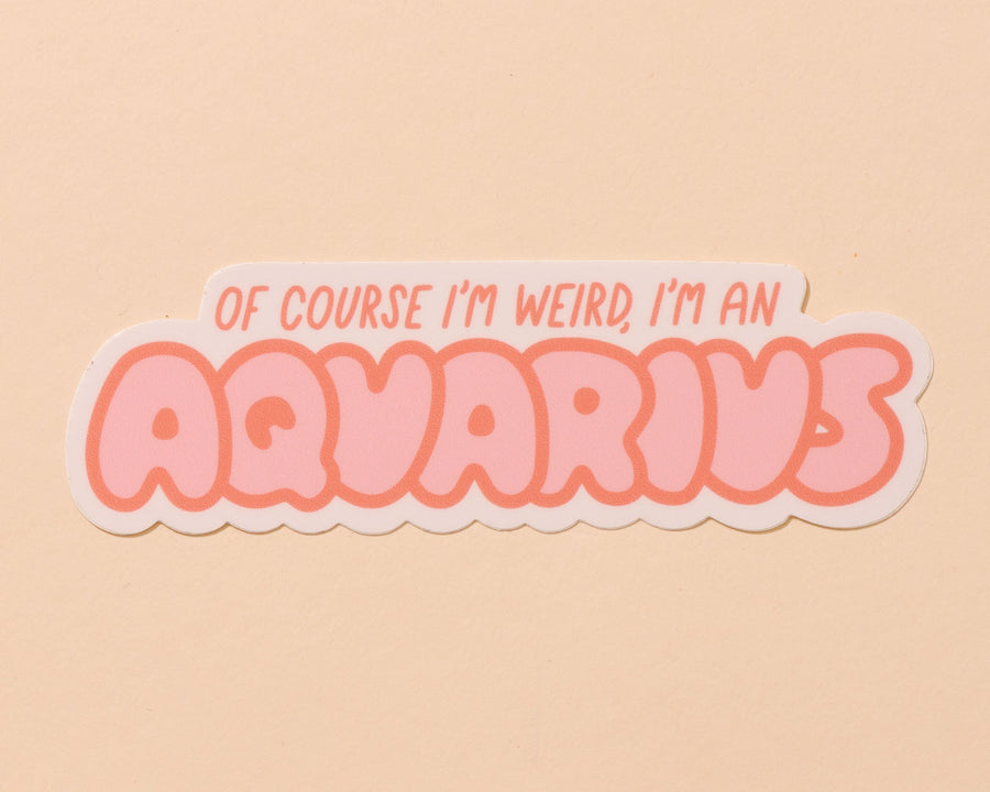 Aquarius Zodiac Sticker-Stickers-And Here We Are