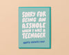 Asshole Teenager (Father's Day) Card-Greeting Cards-And Here We Are