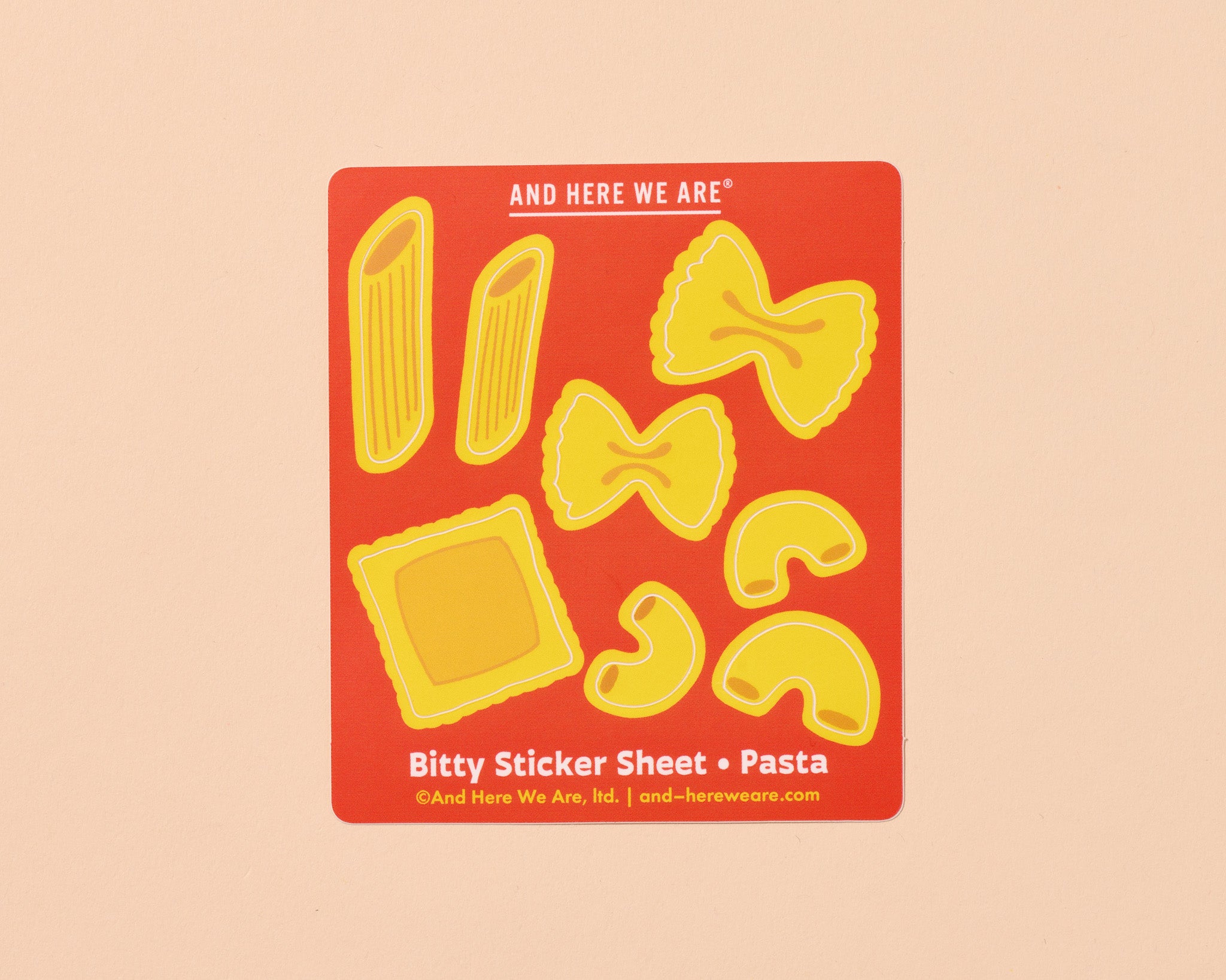 Pasta Sticker Real Bitty Vinyl Sticker Sheet—Pasta & Noodles (8 little stickers) – And ...
