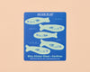Bitty Vinyl Sticker Sheet—Sardine Fish (5 little stickers)-Bitty Sticker Sheets-And Here We Are