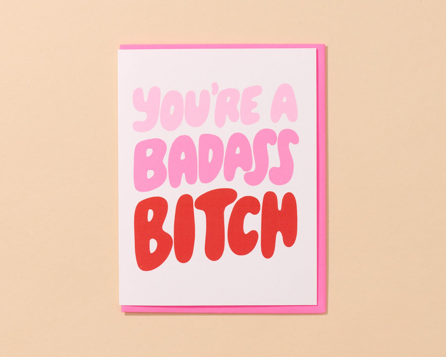 Badass Bitch Card-Greeting Cards-And Here We Are