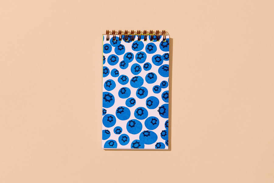 Blueberries Pocket Notebook-Spiral Notebooks-And Here We Are