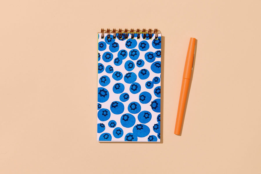 Blueberries Pocket Notebook-Spiral Notebooks-And Here We Are