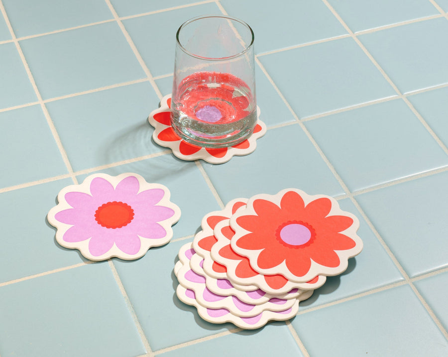 Blume Coaster Set (8)-Coasters-And Here We Are