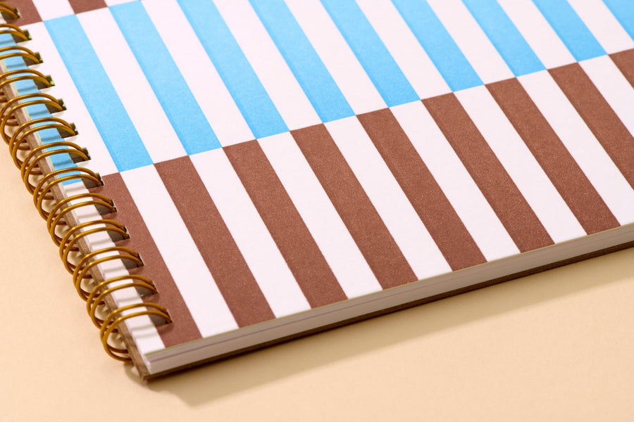 Broken Stripe A5 Notebook-Spiral Notebooks-And Here We Are