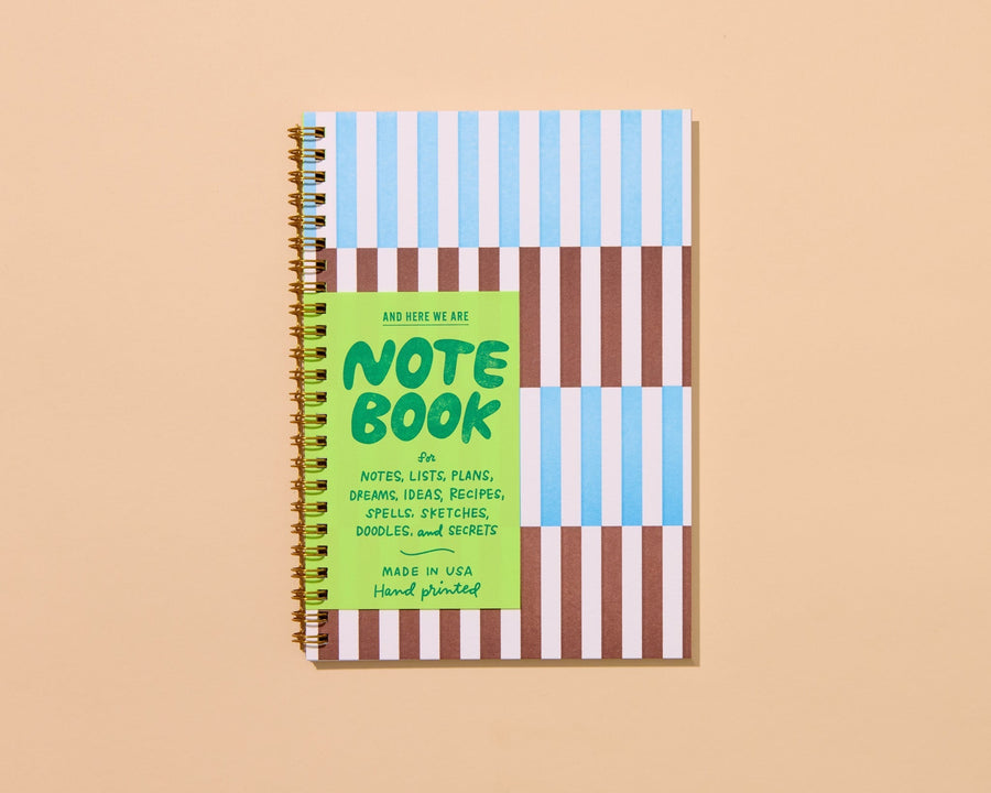 Broken Stripe A5 Notebook-Spiral Notebooks-And Here We Are