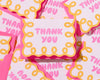 Boxed Set (10) Letterpress Scalloped Thank You Notecards—Coquette Yellow/Pink-A1 Card Box Set-And Here We Are