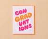 Letterpress Graduation Card—ConGRADuations (Congrats, Fun)-Greeting Cards-And Here We Are