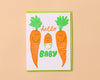 Letterpress New Baby Card—Hello Baby Carrot (Veggie, Cute)-Greeting Cards-And Here We Are