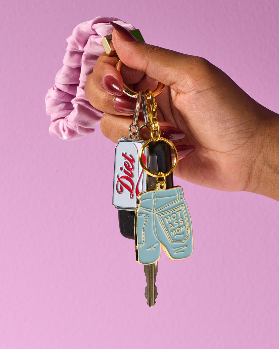Enamel Keychain & Bag Charm—Mom Jeans (Mother's Day Gift) – And