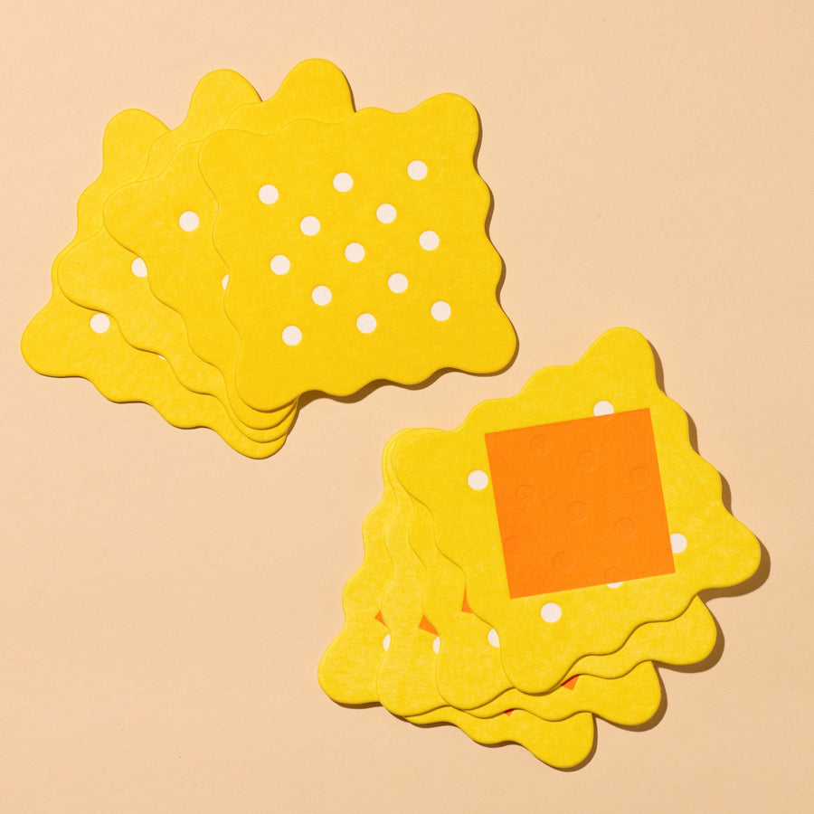 Cheese & Cracker Coaster Set (8)-Coasters-And Here We Are