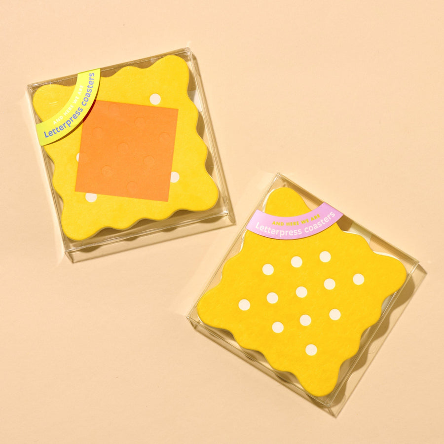 Cheese & Cracker Coaster Set (8)-Coasters-And Here We Are