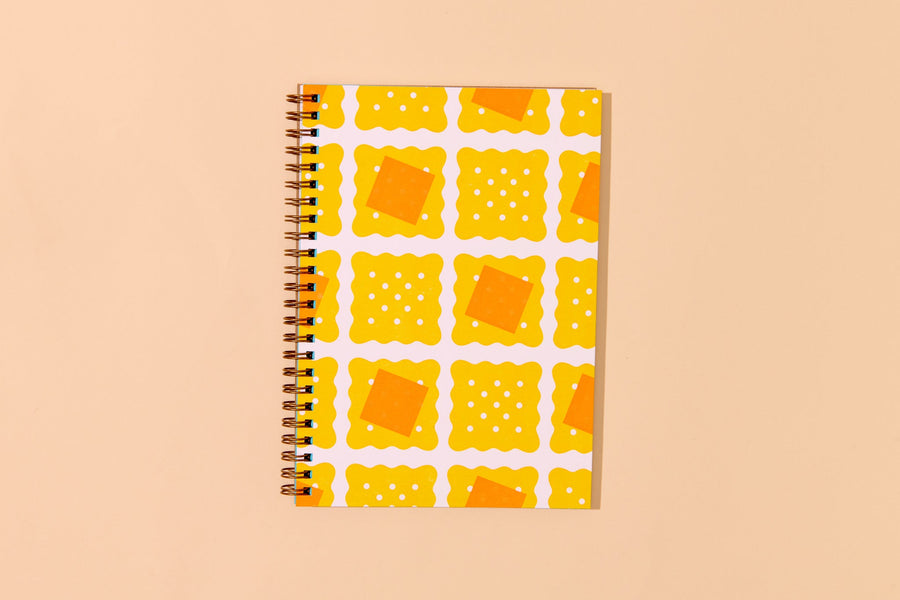 Cheese and Crackers A5 Notebook-Spiral Notebooks-And Here We Are