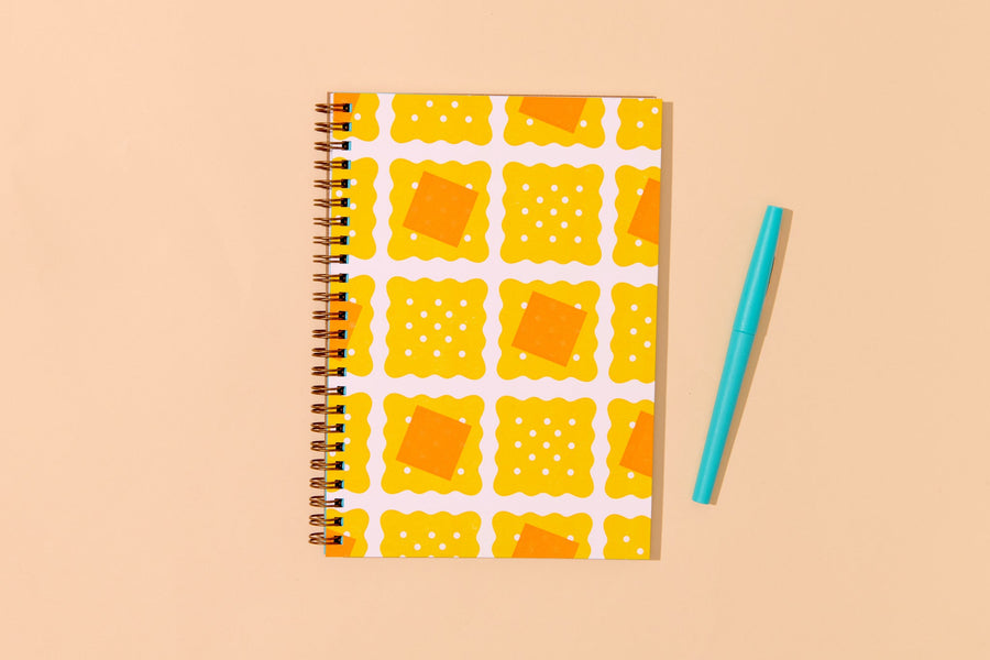 Cheese and Crackers A5 Notebook-Spiral Notebooks-And Here We Are