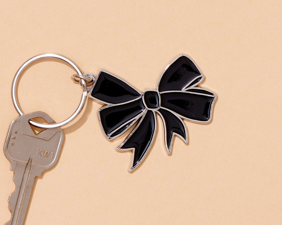Classic Bow Keychain-Enamel Keychains-And Here We Are
