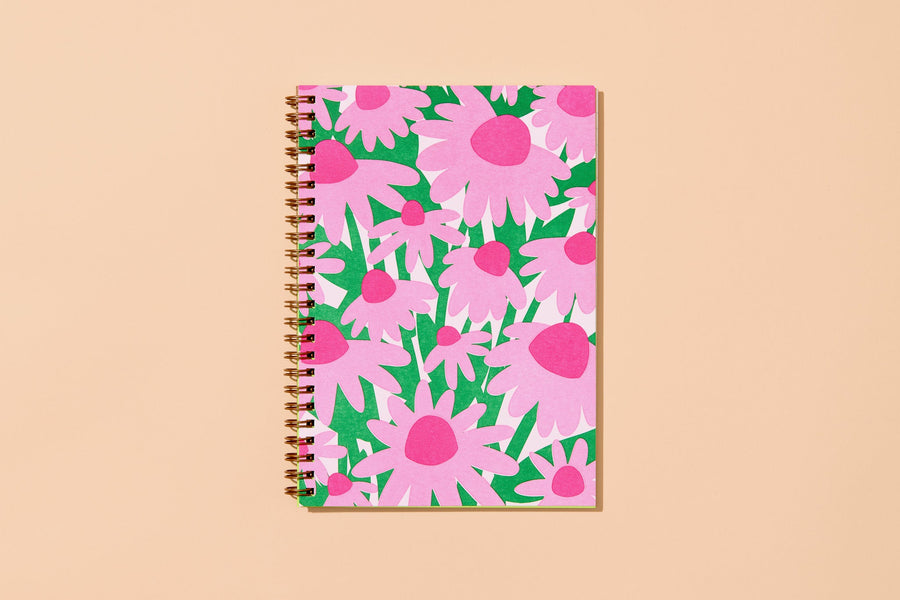 Coneflower Wildflower A5 Notebook-Spiral Notebooks-And Here We Are