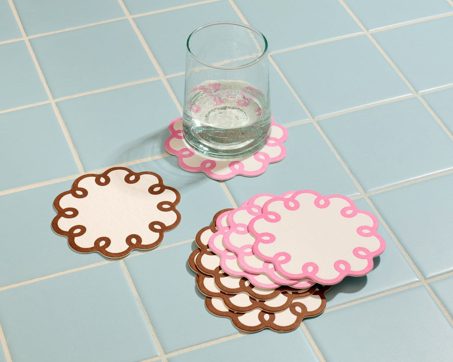 Coquette Coaster Set (8)-Coasters-And Here We Are