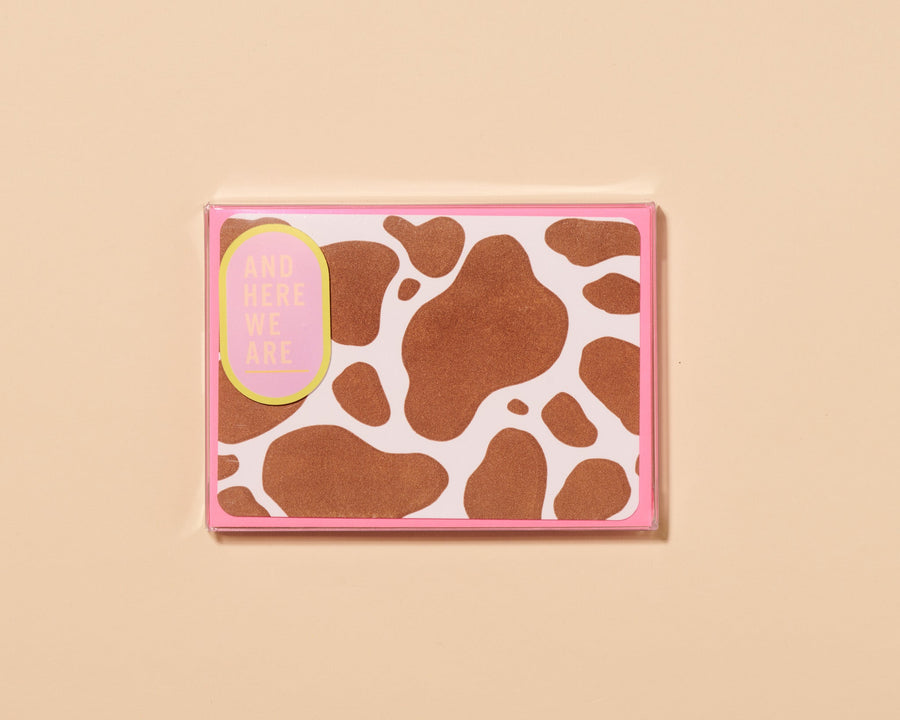 Cow Print Notecard Set-Notecard Set-And Here We Are