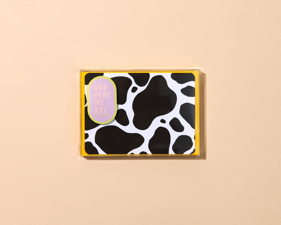 Cow Print Notecard Set-Notecard Set-And Here We Are