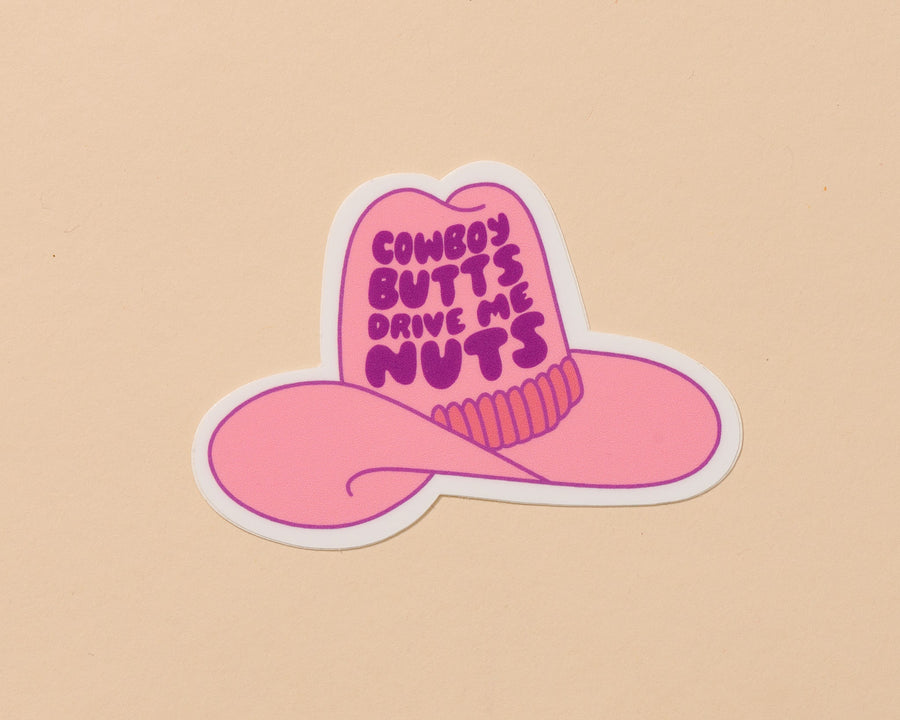 Cowboy Butts Sticker-Stickers-And Here We Are