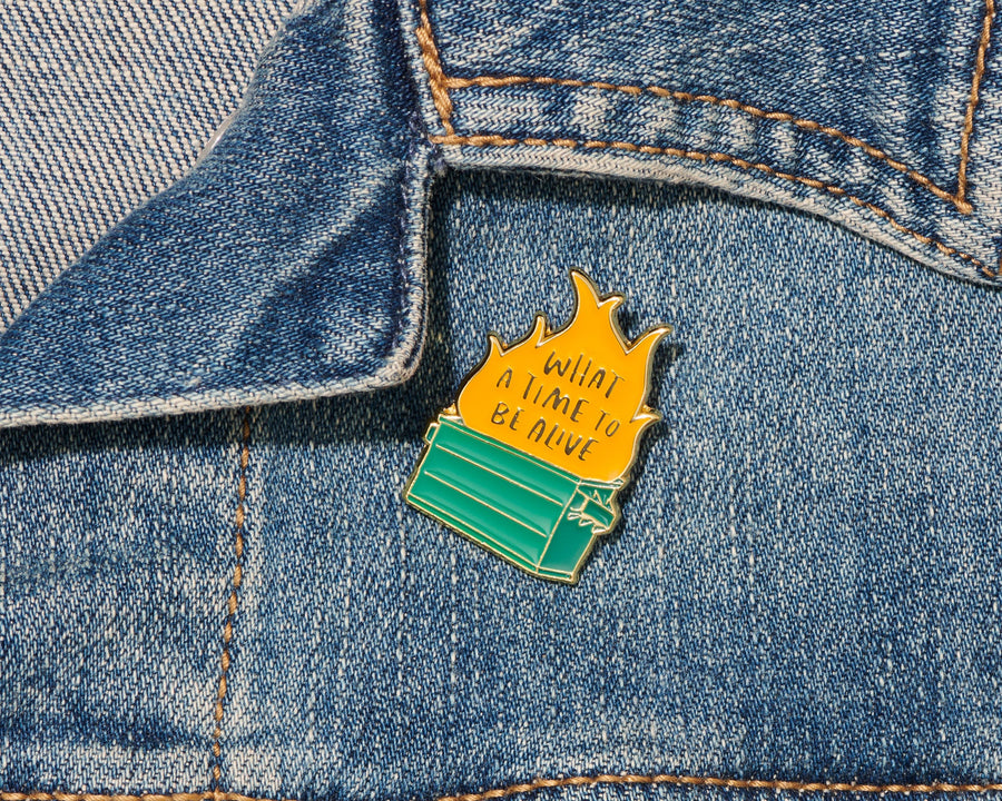 Dumpster Fire Pin (Updated)-Enamel Pins-And Here We Are