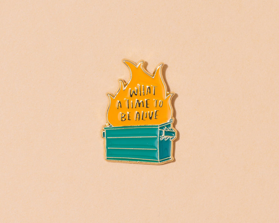 Dumpster Fire Pin (Updated)-Enamel Pins-And Here We Are