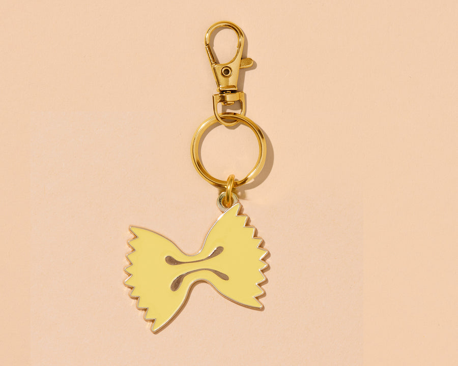 Farfalle Bowtie Pasta Keychain & Bag Charm-Enamel Keychains-And Here We Are