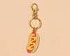 Enamel Keychain & Bag Charm—Hot Dog (Costco, Summer Foodie Gift)-Enamel Keychains-And Here We Are