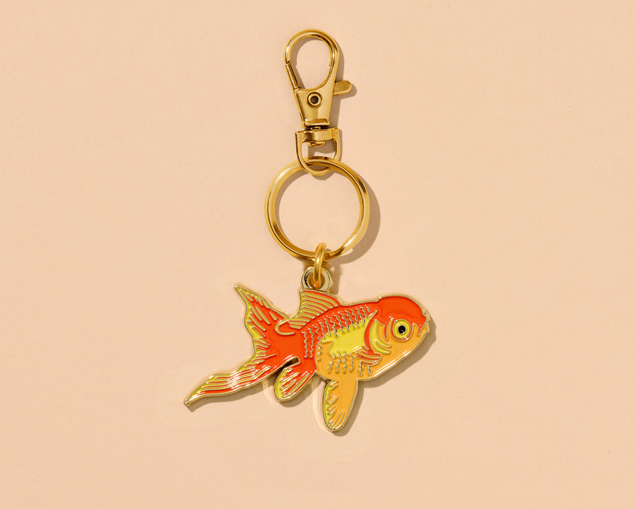Koi Goldfish Keychain & Bag Charm-Enamel Keychains-And Here We Are