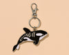 Enamel Keychain & Bag Charm—Orca Killing It (Whale, Funny)-Enamel Keychains-And Here We Are