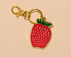 Enamel Keychain & Bag Charm—Strawberry (Fruit, Fun Gift)-Enamel Keychains-And Here We Are