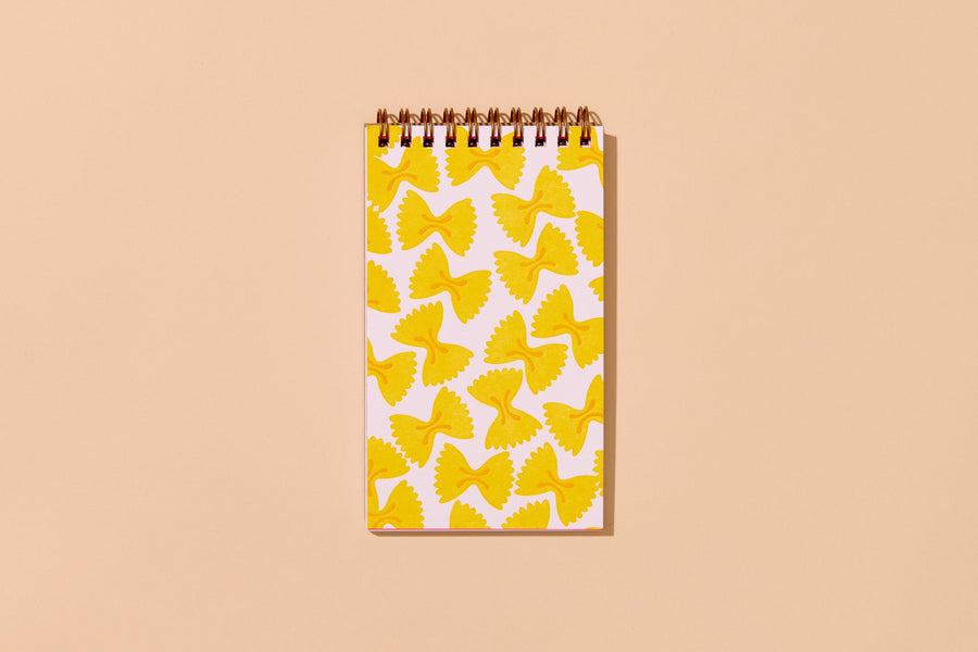 Farfalle Bowtie Pasta Pocket Notebook-Spiral Notebooks-And Here We Are