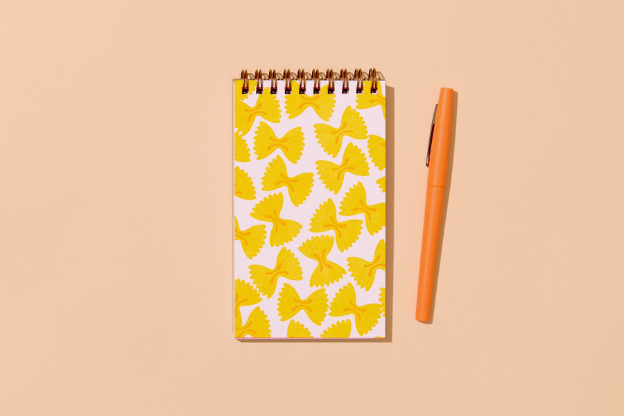 Farfalle Bowtie Pasta Pocket Notebook-Spiral Notebooks-And Here We Are