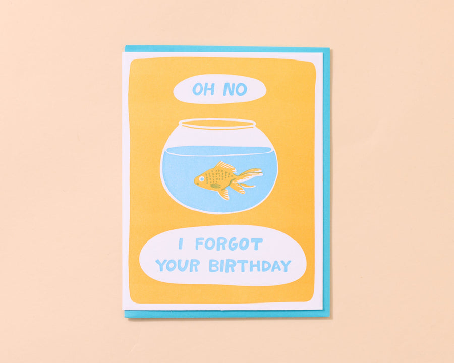 Forgot Birthday Goldfish Card-Greeting Cards-And Here We Are