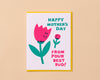 Letterpress Mother's Day Card—Mom's Best Bud (Tulip, Cute)-Greeting Cards-And Here We Are