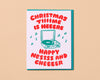 Letterpress Holiday Card—Christmas Time (Retro, Music)-Greeting Cards-And Here We Are
