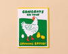 Letterpress New Baby Card—Growing Brood (Chicken, Hen, Egg)-Greeting Cards-And Here We Are