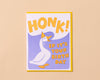 Letterpress Birthday Card—Honk Bday (Goose, Colorful, Silly)-Greeting Cards-And Here We Are